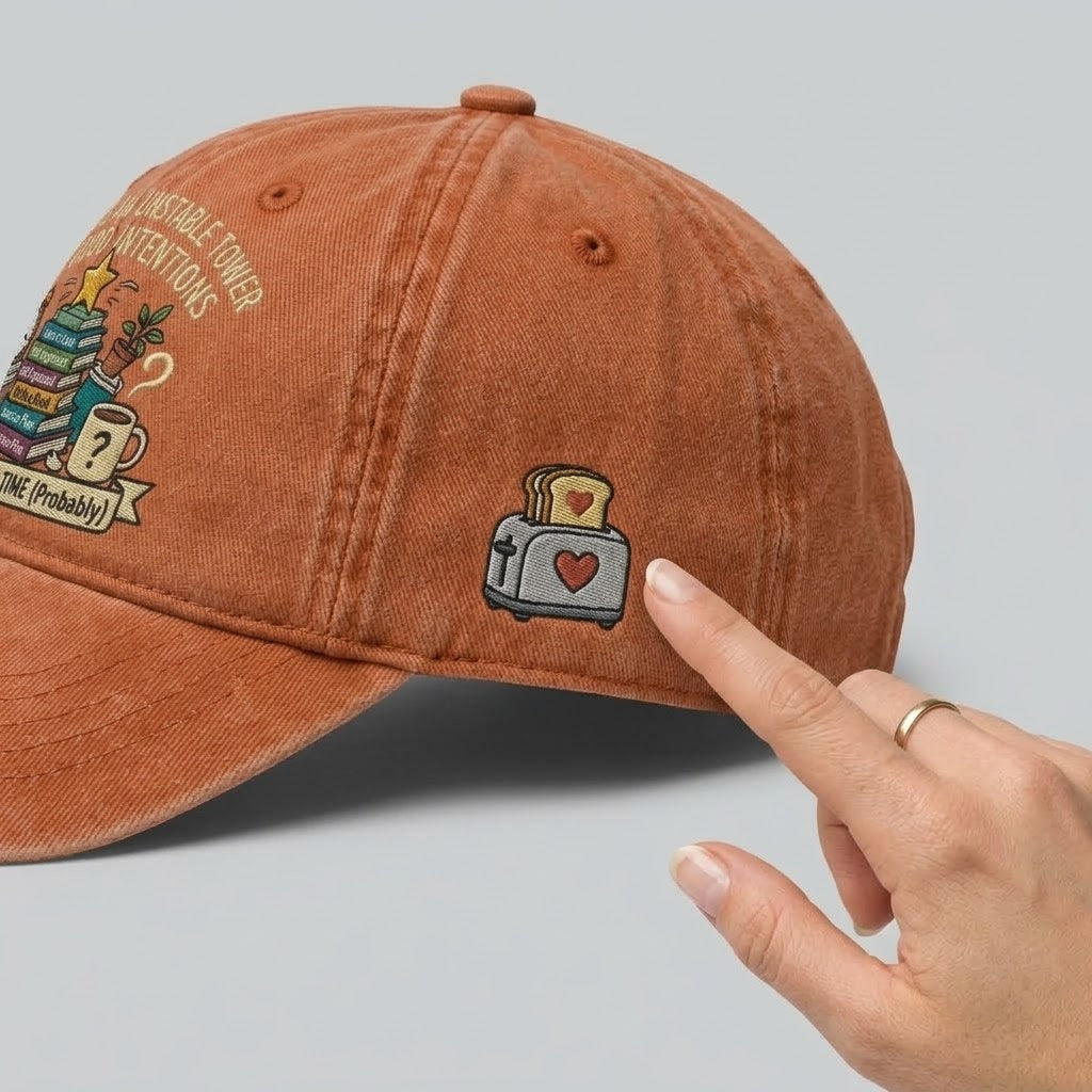 The Good Intentions Unstable Tower Embroidered Vintage Washed Cotton Baseball Cap